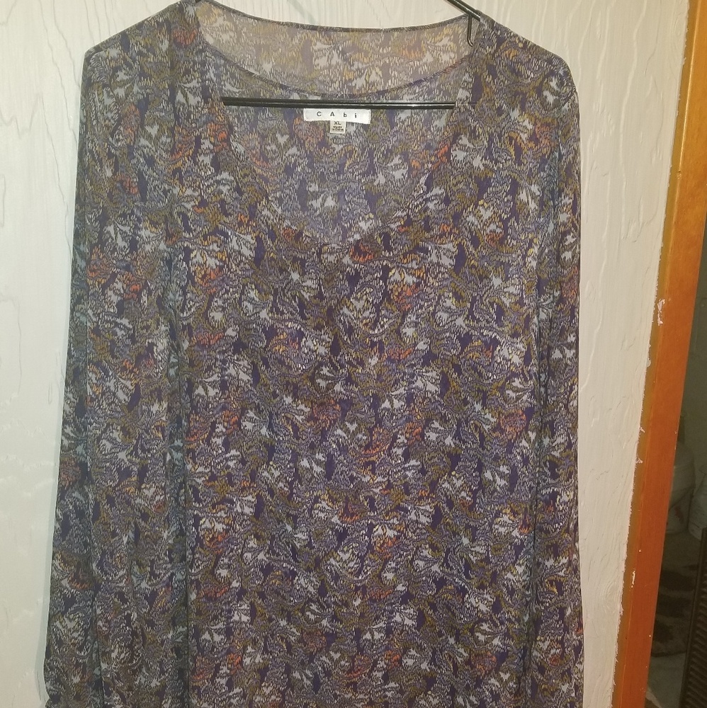 Purple/blue patterned casual dress